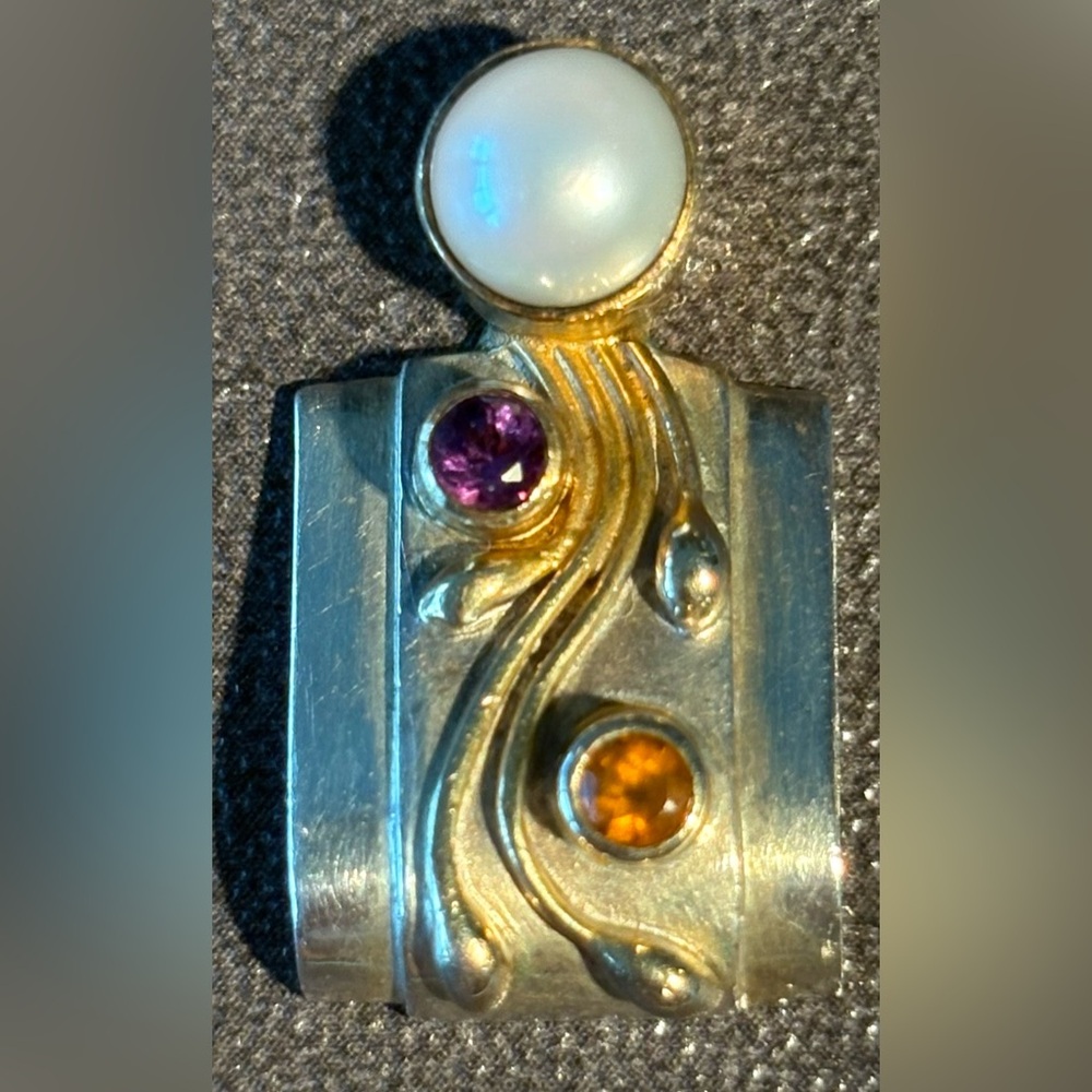 Michou Sterling silver & 22K gold vermeil pendant